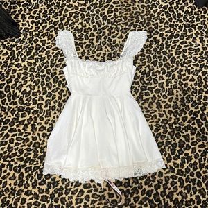 White House of CB Kaia Lace Trim Fit and Flare